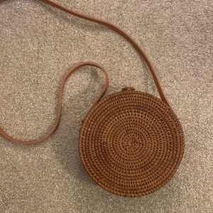 Urban Outfitters Round Woven Crossbody Bag